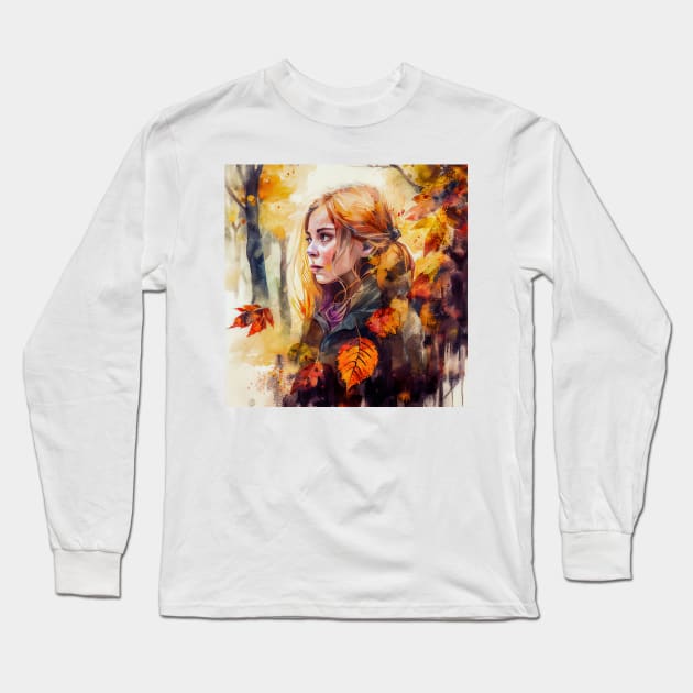 Watercolor Dreams Series Long Sleeve T-Shirt by VISIONARTIST